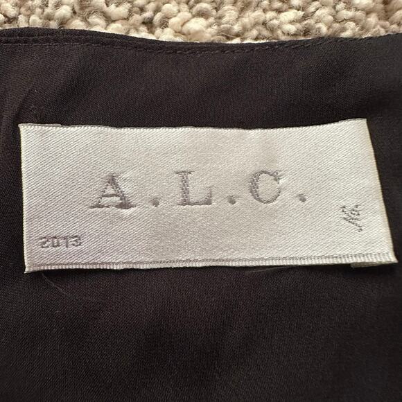 A.L.C. black, white & blue silk button front tank top size S - Picture 7 of 12